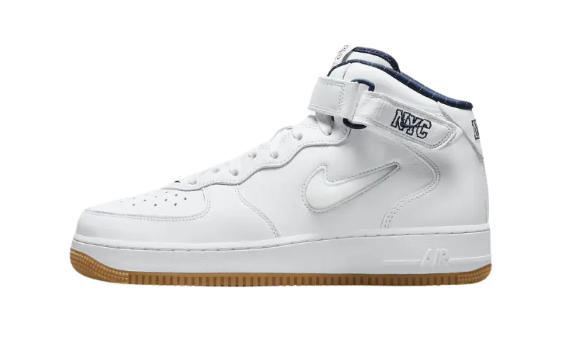 Nike Air Force 1 Mid QS Jewel NYC White Midnight Navy - MTHOR SHOP