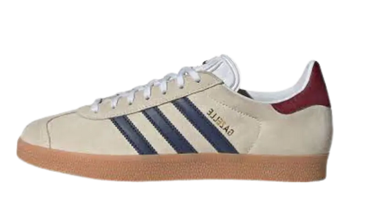 adidas Gazelle Beige Dark Blue Collegiate Burgundy - MTHOR SHOP