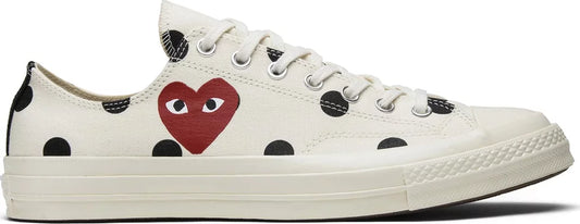 Converse Chuck Taylor All Star 70 Ox Comme des Garcons PLAY Polka Dot White - 157249C - MTHOR SHOP