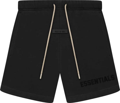 Fear of God Essentials Cream Drawstring Sweatshort Jet Black