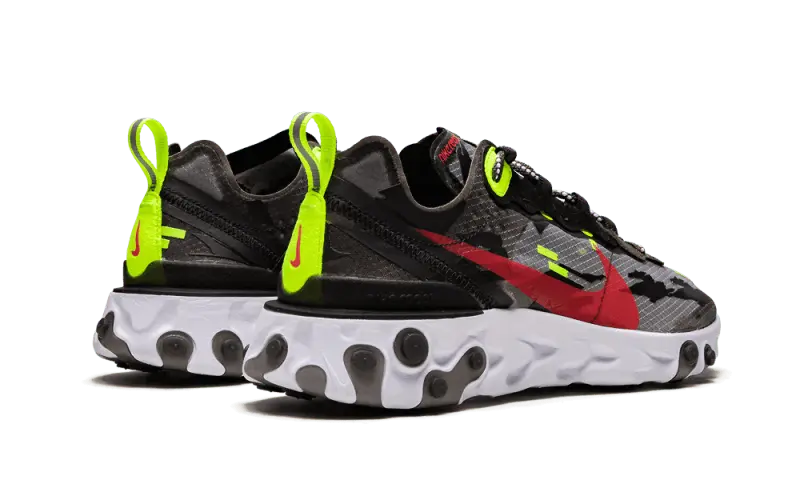 Nike React Element 87 Medium Olive Volt Crimson Tiger Camo - CJ4988-200